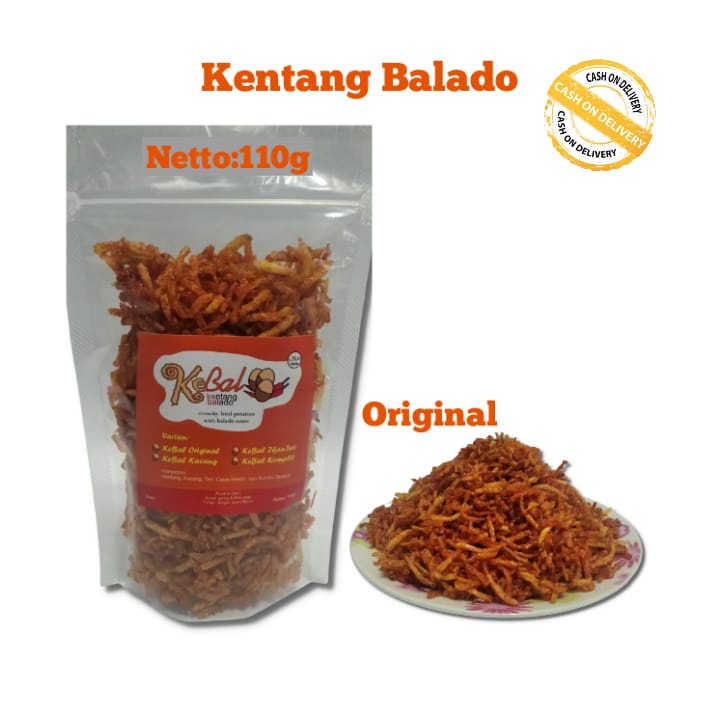 

TERMURAH!! CEMILAN KENTANG KERING BALADO MUSTOFA PEDAS MANIS KENTANG MUSTOFA KRIUK