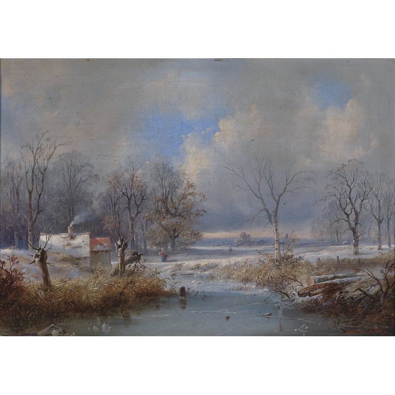 Lukisan Raden Saleh Winterlandschaft Painting