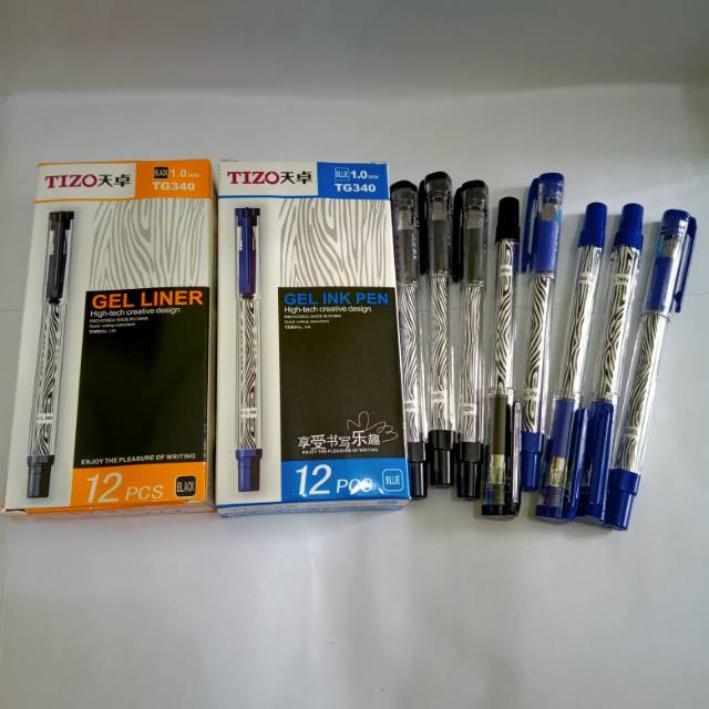 

Selusin pulpen Gel / Gel Pen Tizo TG340 1.0 mm