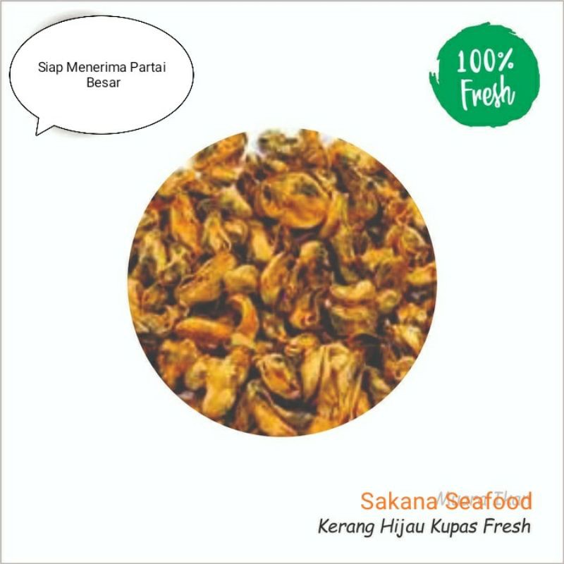 

Kerang Ijo/Hijau Kupas 1kg