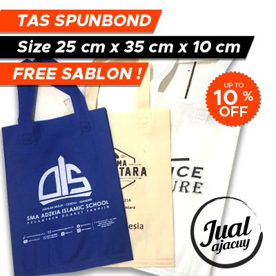 

Goodie bag Tas kain spunbond HLS 25x35 cm