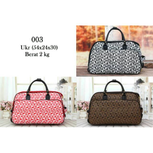 B0nia Trolley Bag 003 Ukr 54x24x30 Bahan Kulit Kualitas Semprem