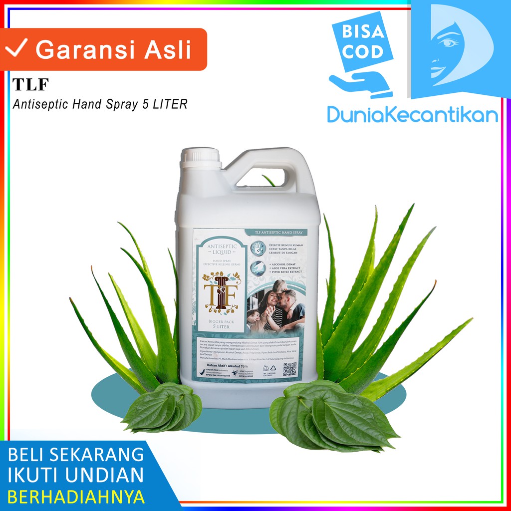 Hand Sanitizer Antiseptik Cair 5 Liter TLF BPOM Alcohol / Hand Sanitizer Liquid / Antiseptik Liquid