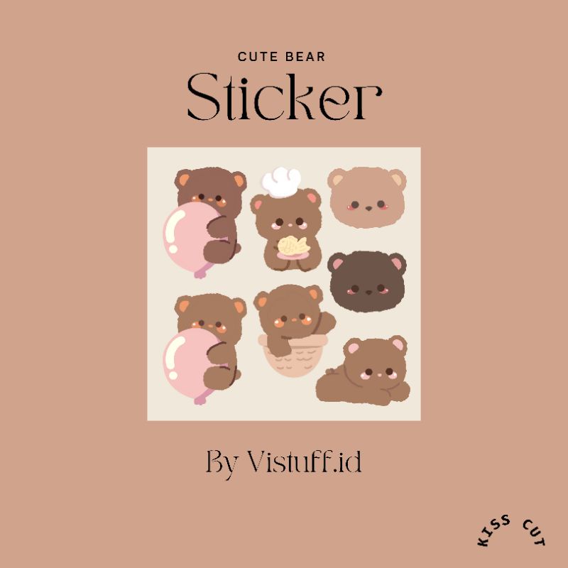 

[Vistuff.id] Cute Bear Sticker