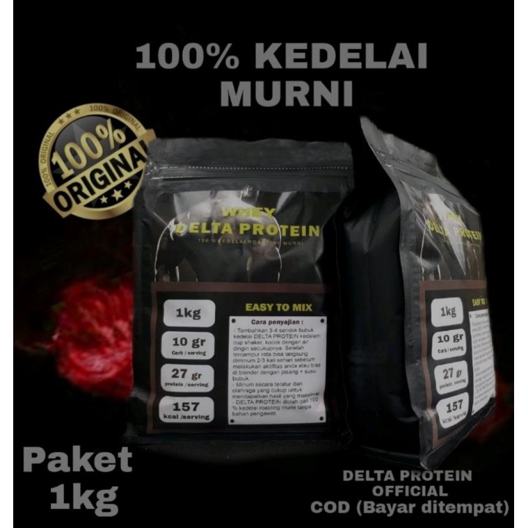 WHEY PROTEIN DELTA PROTEIN BUBUK KEDELAI PROTEIN 1000 Gram