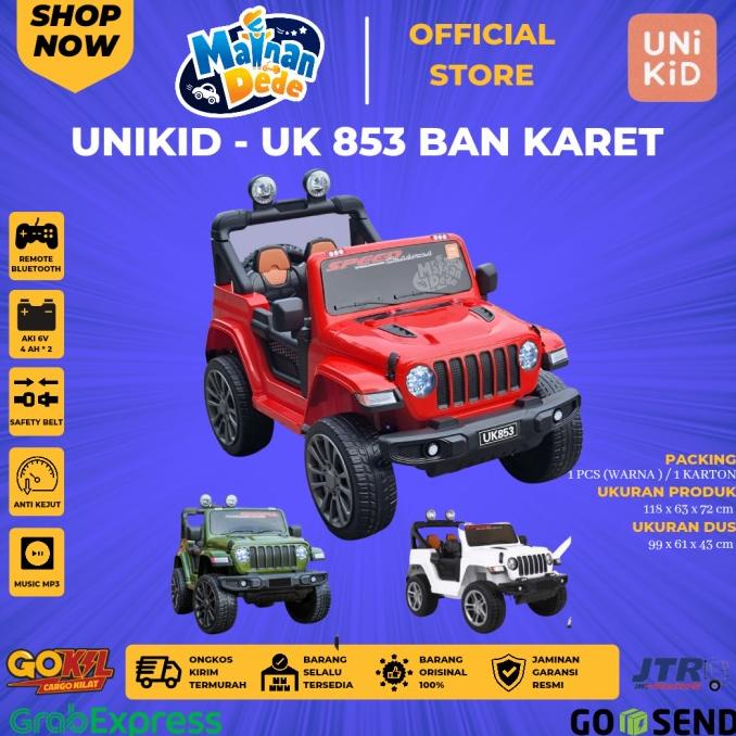 Mainan Mobil Aki Anak Jeep Rubicon UNIKID UK853 UK 853