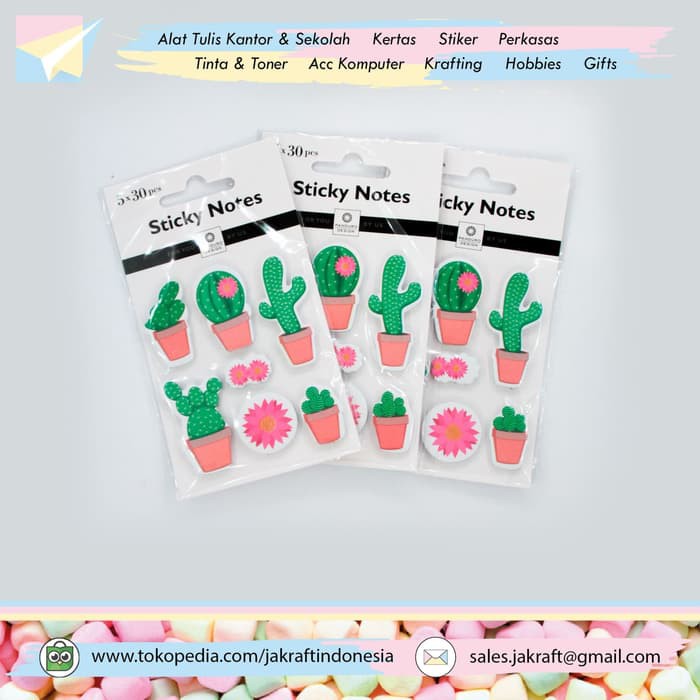 

Pembatas Buku Post It Sticky Notes Tempel Fancy Kaktus Bonsai No.36333