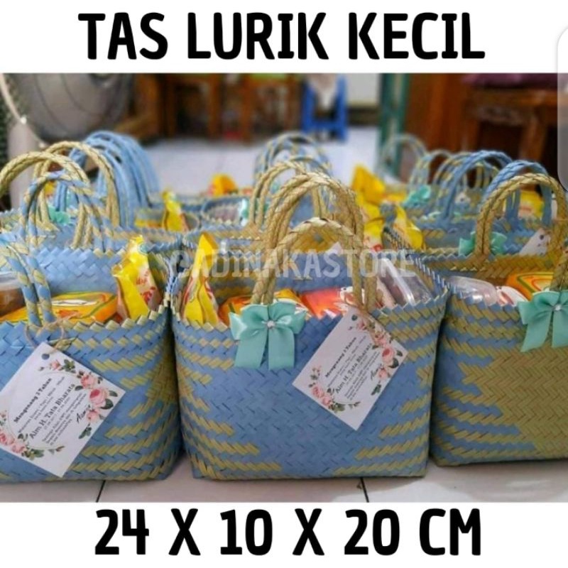 

Tas Anyaman Plastik Murah / Keranjang Belanja/ Tas Bingkisan Hampers kecil size 24