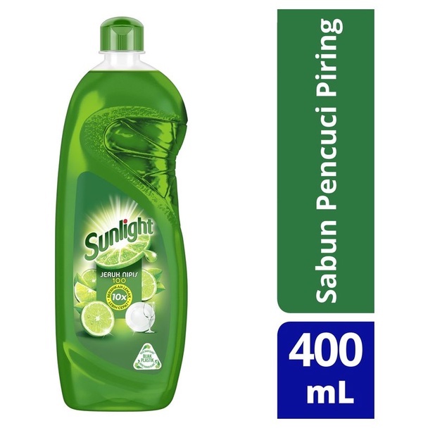 Sunlight Lime Botol 400ml - Sabun Cuci Piring Sunlight Jeruk Nipis Botol 400ml