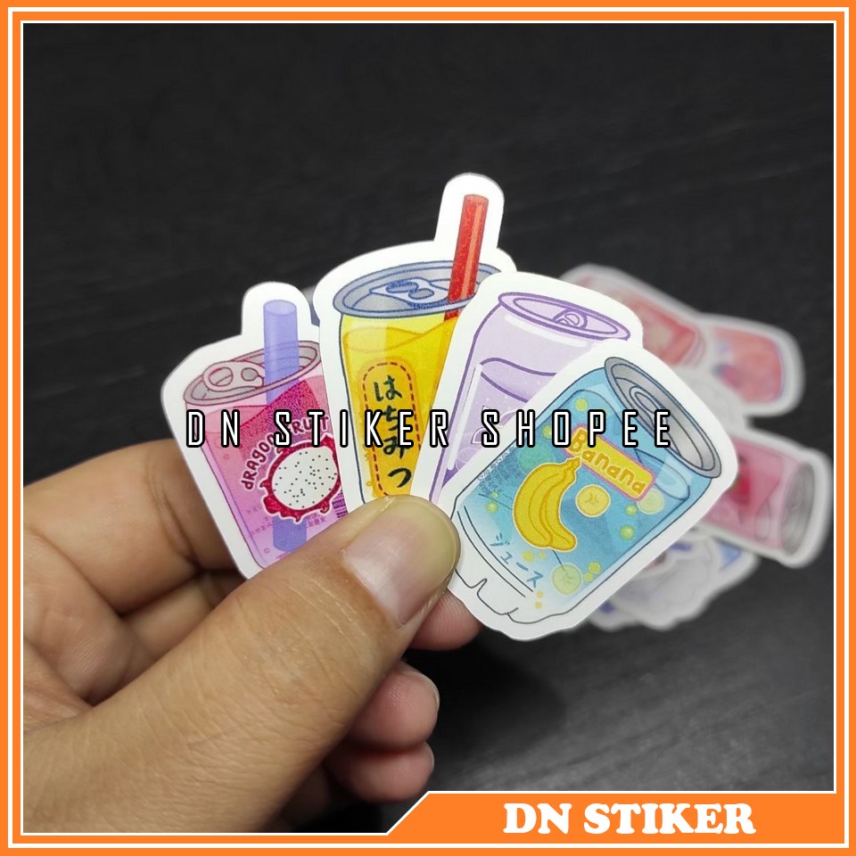 

Stiker kertas gambar minuman kaleng 34 pcs sticker accesoris aesthetic
