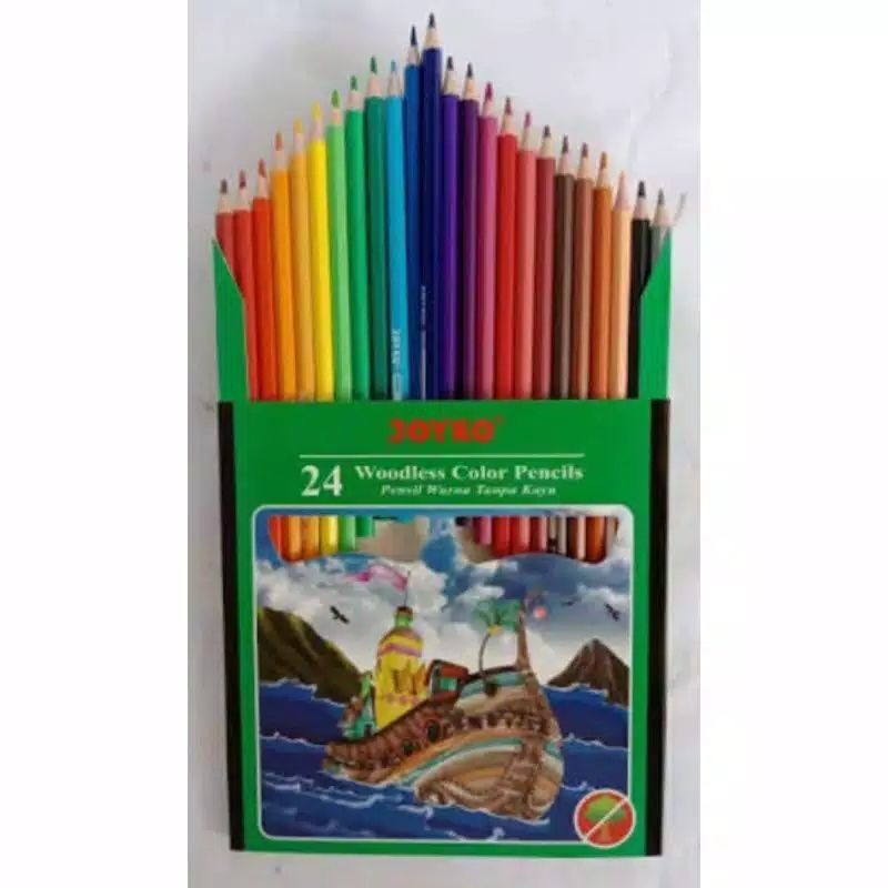 Pensil Warna 24 Warna Joyko panjang-3