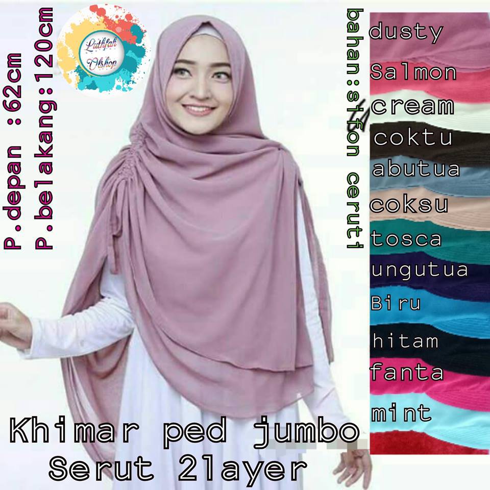 PROMO Khimar Serut Gabby Khimar Bergo Serut Tasel Khimar