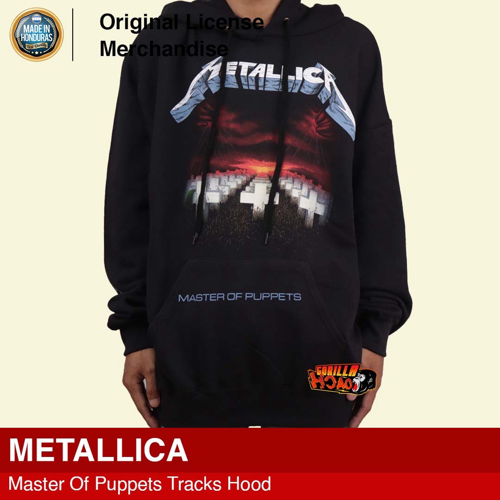 Jaket Hoodie Sweater Pria Unisex Katun Premium Import Band Musik METALLICA Original Master Of Puppet