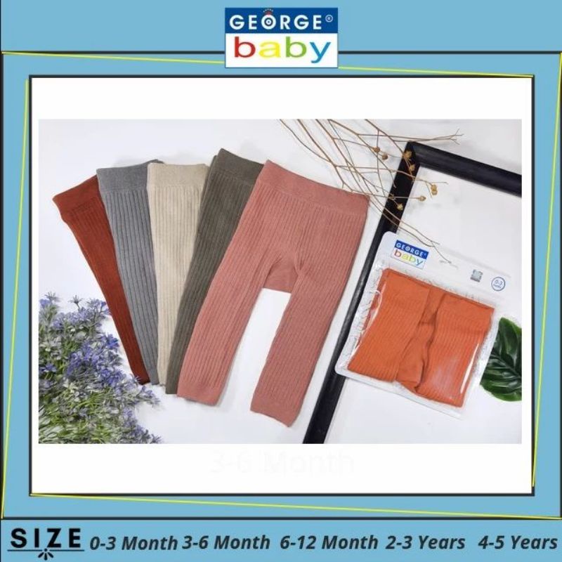 GEORGE BABY legging buka kaki double cylinder polos new premium
