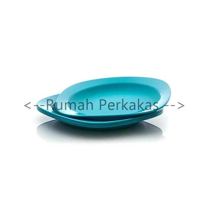 Tupperware Blossom Plate Biru 4pc Piring Makan