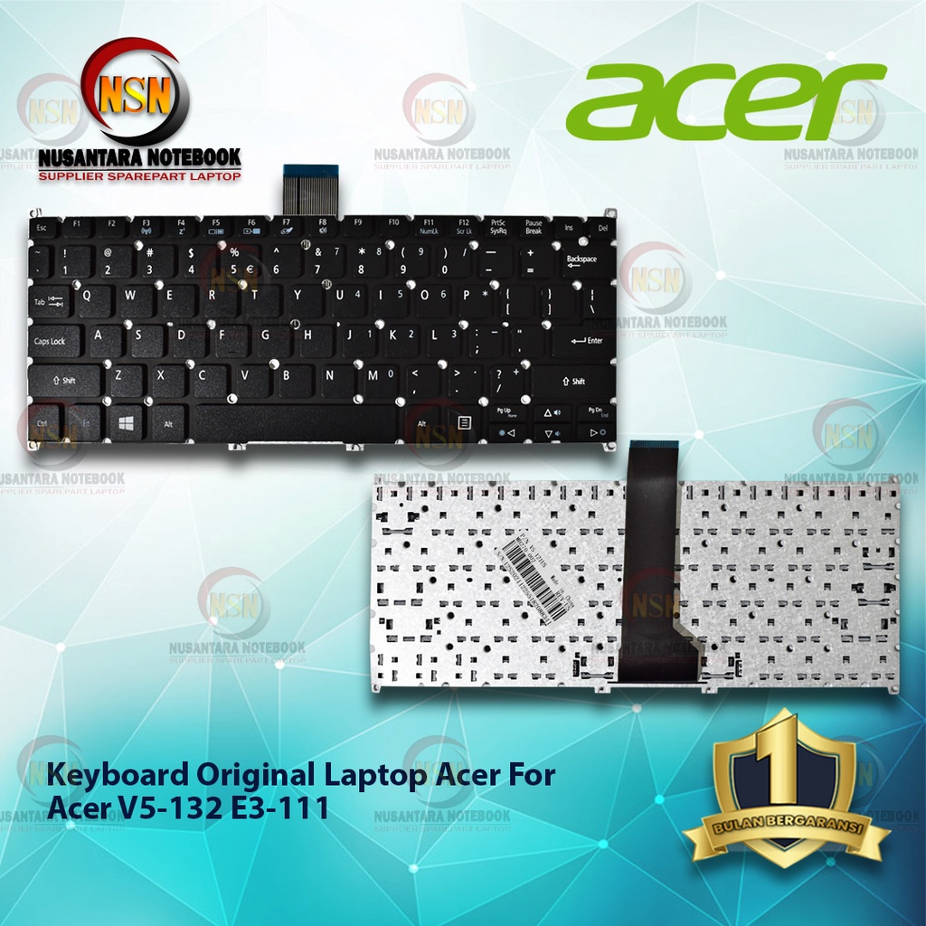 Keyboard Acer V5-132 E3-111 Hitam Black for Laptop Acer