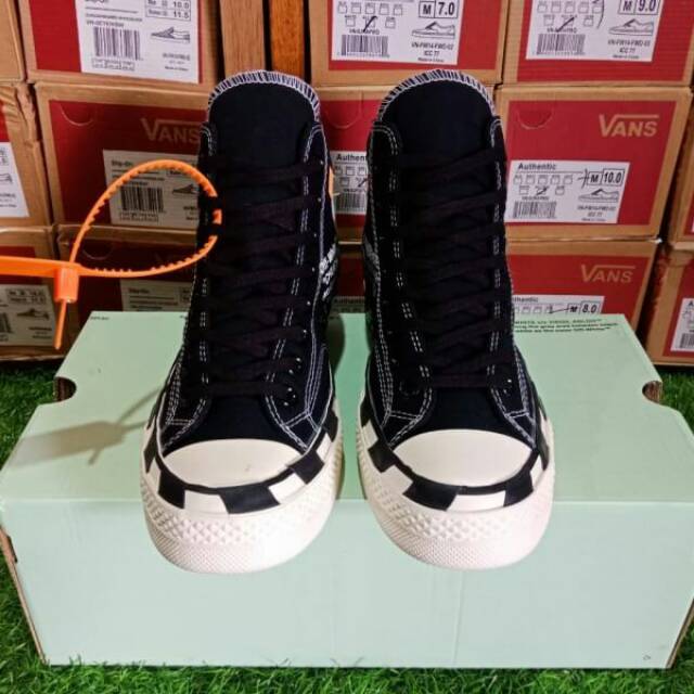 Converse 70S High X Off White Stripes Black "premium"