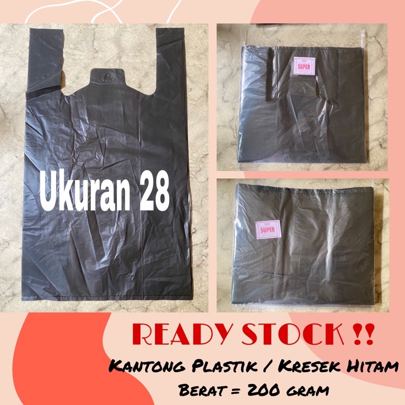 Kantong Plastik / Kresek Hitam Ukuran 28