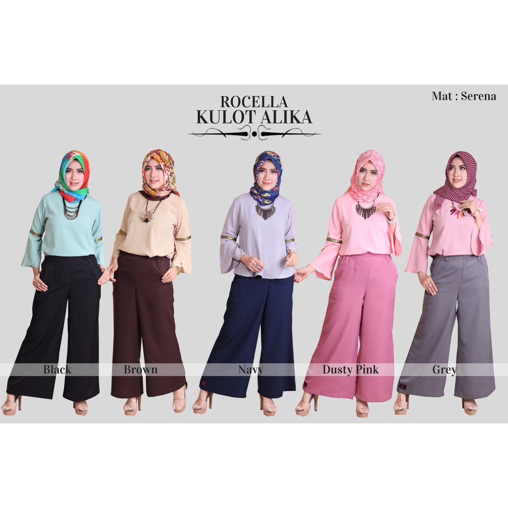 Rocella Kulot  Alika Celana  Kulot  Serena Ukuran  S M L XL  