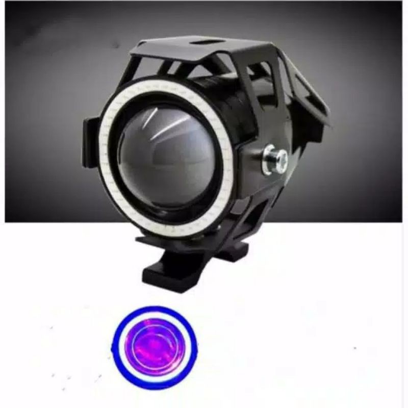 LAMPU TEMBAK LED U7 BESAR CREE 4D LENSA TRANSF0RMER SINAR PROJIE HID PLUS SAKLAR ON OFF STANG UNIVERSAL