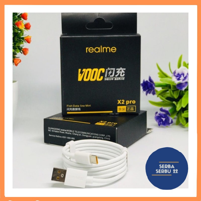 ORIGINAL KABEL DATA REALME 5 PRO / XT / X2 PRO USB TYPE C SUPER VOOC