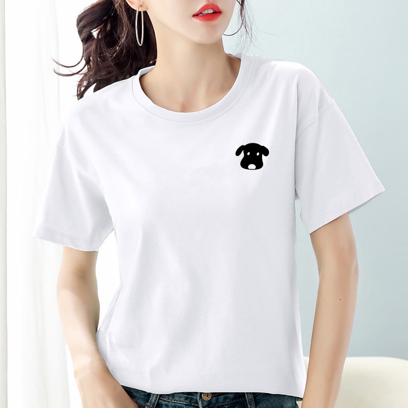 Kaos Wanita Cute Dog / Baju Wanita / Atasan Wanita / Tshirt Wanita Tumblr tee