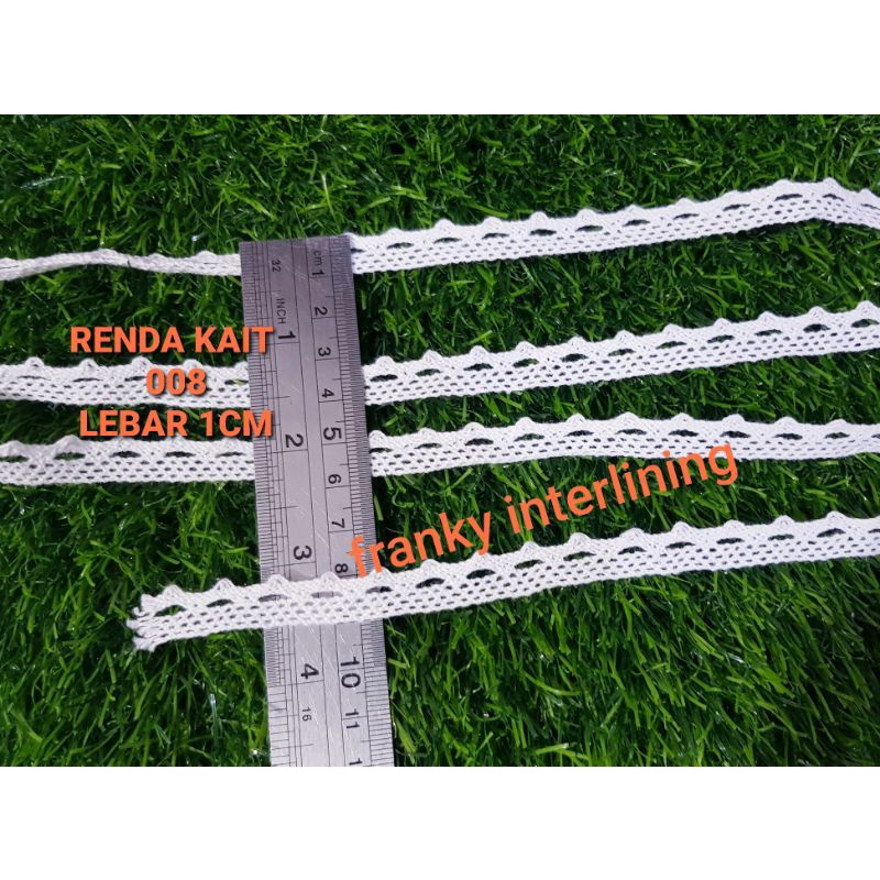 RENDA KAIT 008 LEBAR 1CM ISI 9 METER