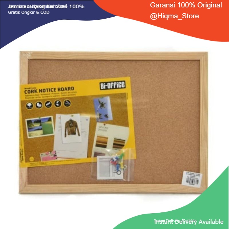 

Bi-Silque Cork Board Papan Buletin 40x30 Cm / Papan Kayu