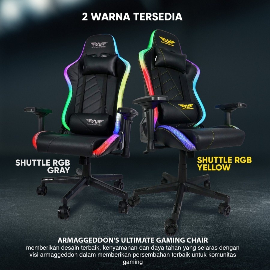 Kursi Gaming PREMIUM Armaggeddon Shuttle RGB- Shuttle RGB Gaming Chair