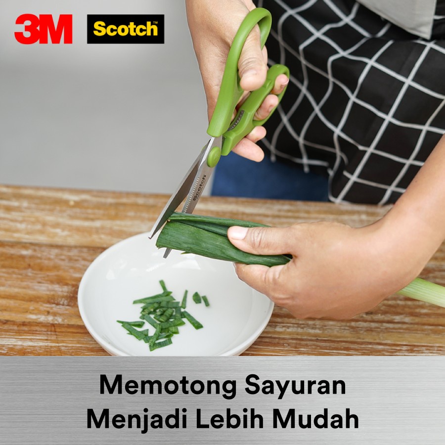 Scotch 3M Gunting Dapur Premium KS-AB Hijau 8 Inch