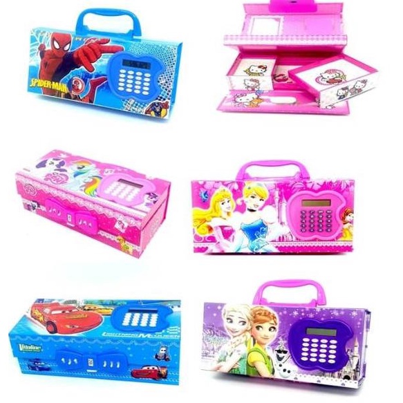 

[PROMO Y0G39] Tempat Pensil Kode Kunci 3 Susun ada Kalkulator LOL Pony Hello kitty Tayo tsum2 Bestseller