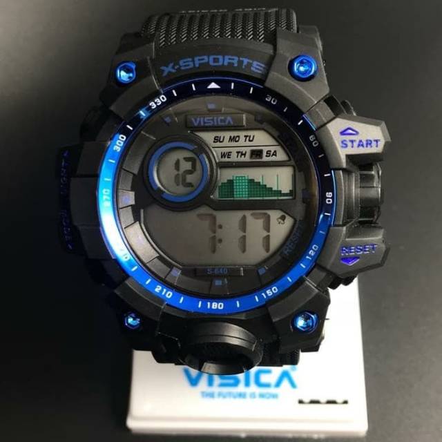 Jam tangan digital Sporty jumbo water Resist merk Visica 640