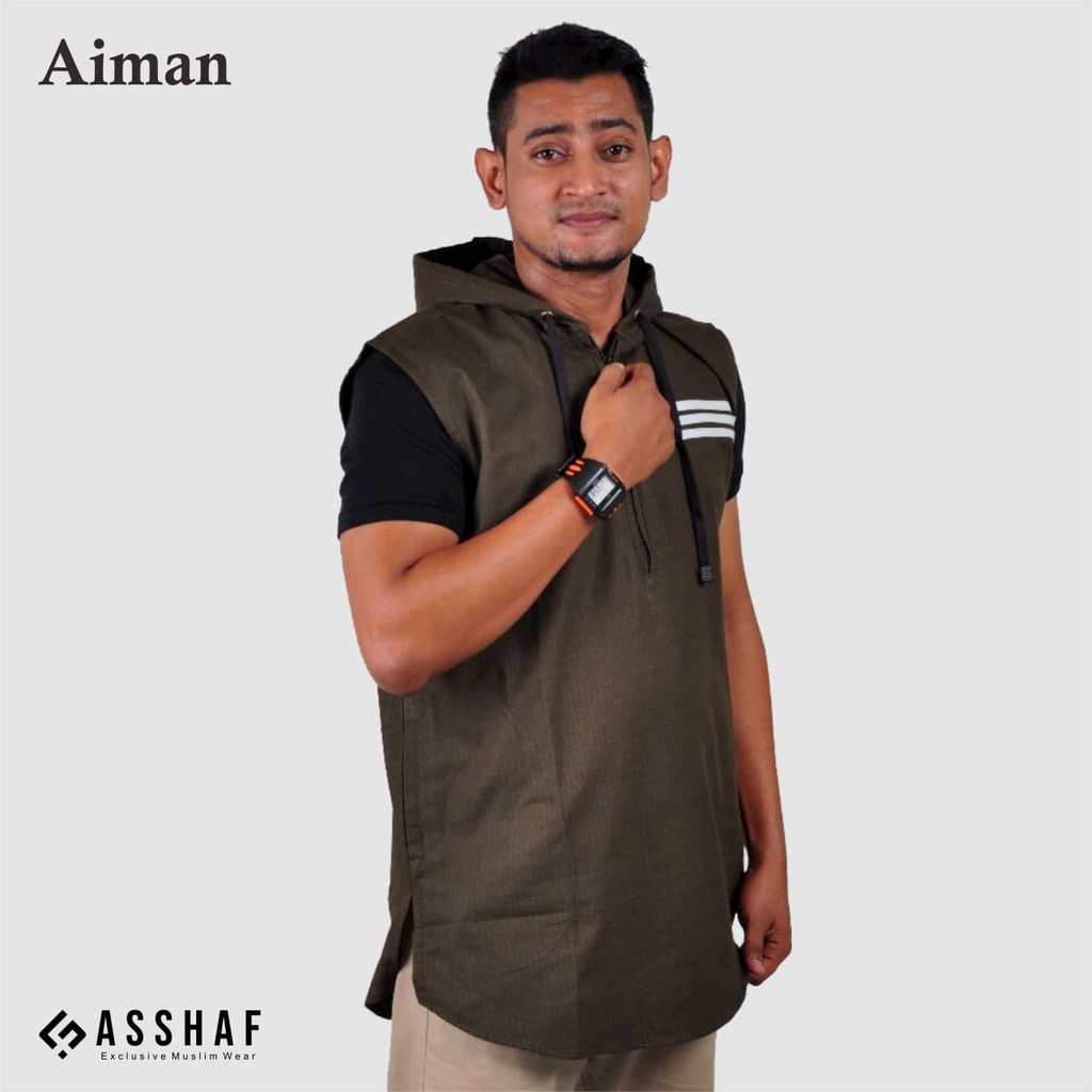 Rompi Kurta Premium Katun Cigaret Fashion Muslim by Asshaf Model Aiman