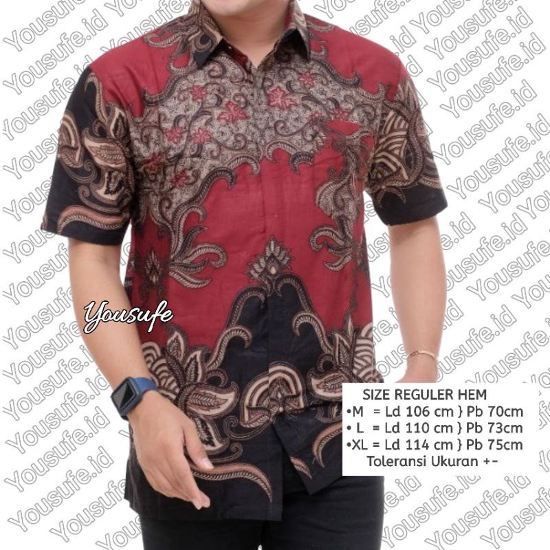 Batik Pria Lengan Pendek Merah Motif Pekalongan Tidak Pasaran Nyaman Dipakai Tidak Luntur Bisa Seragaman Solo Jawa Terbaru Shopee Murah Lebay Ukuran Besar Tidak Luntur Terbaru Kode 0377