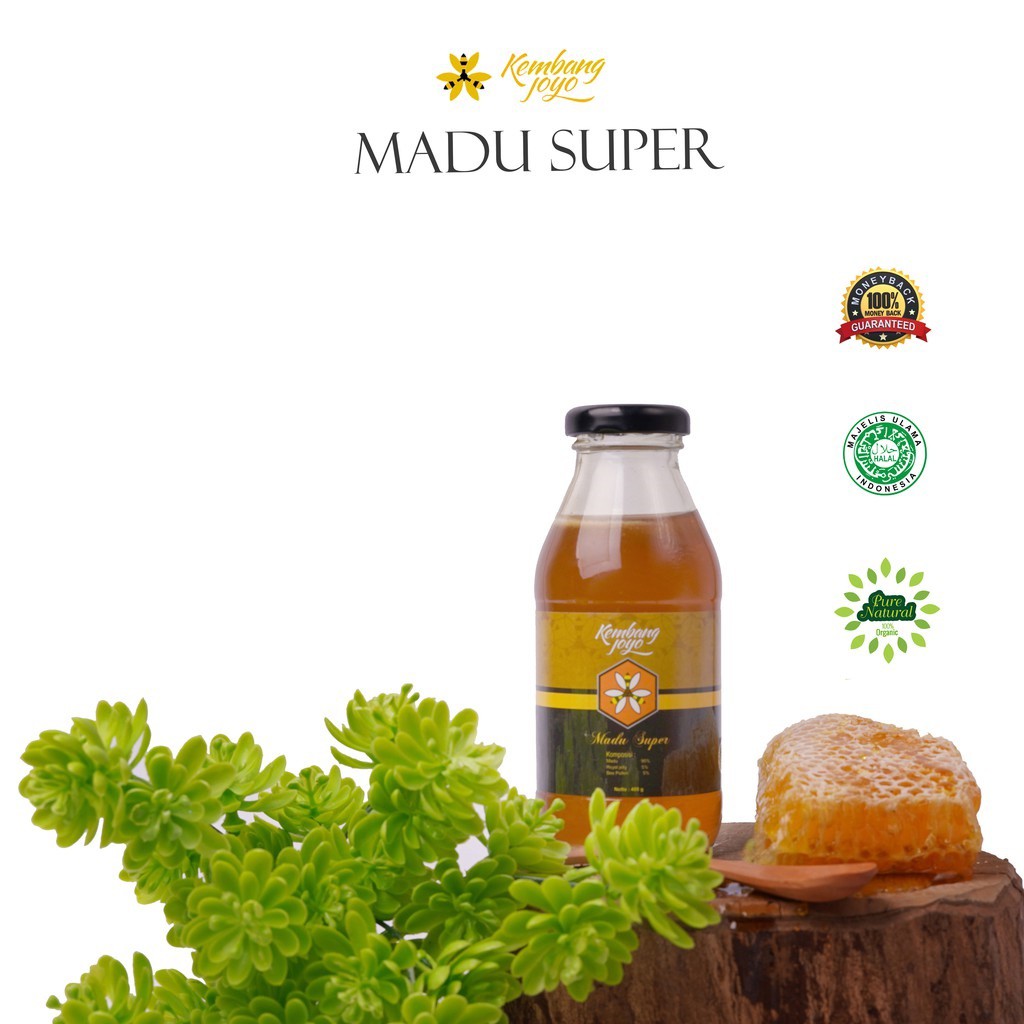 

Madu Kembang Joyo Madu Super (Madu + Bee Pollen + Royal Jelly) 475 gram