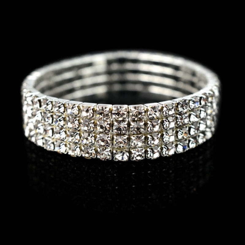 【TERSEDIA &amp; COD】Fashion Crystal Rhinestone Stretch Bracelet Bangle Wristband Wedding Bridal Gift