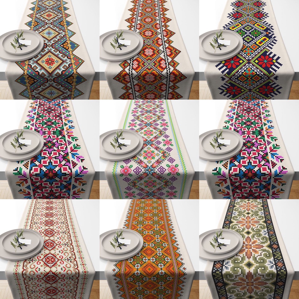 Table Runner Taplak Meja Print Motif Turkish Edirne 140x40 cm dan 230x40 cm - Pusat Kado Murah