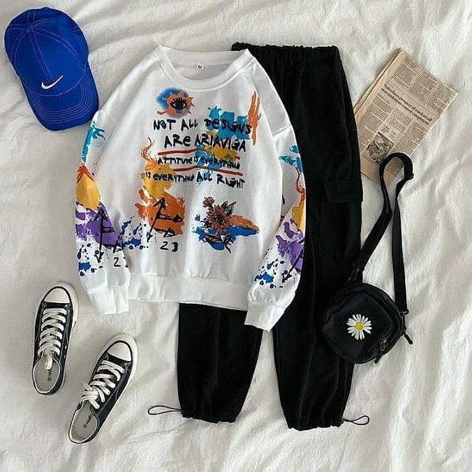 AVIGA SET // SWEATER SET // SWEATER CELANA // SWEATER WANITA // SWEATER KOREAN STYLE