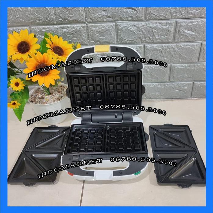 CETAKAN WAFFLE WAFEL BAPEL WAFFLE MAKER LISTRIK TOASTER ROTI LISTRIK