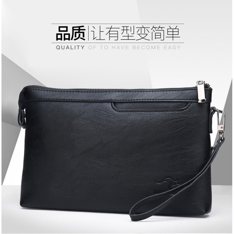 [ORIGINAL] 1089 Junzidaishu Dompet Clutch Kulit Import Pria Fashion Handbag Men's Folder Bag 1089
