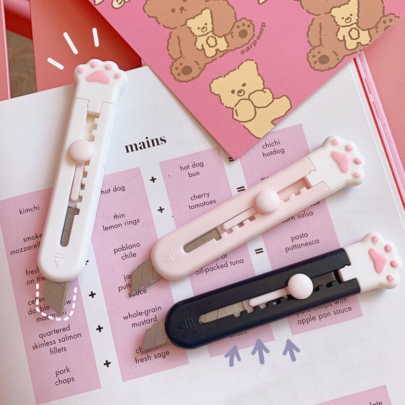

[riBBon] Mini Cutter / Hand Cutter Cute Cat Paw / Pemotong Kertas Kucing