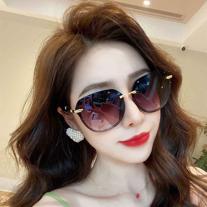 Kacamata Sunglass Model all match Dengan Bingkai Bundar