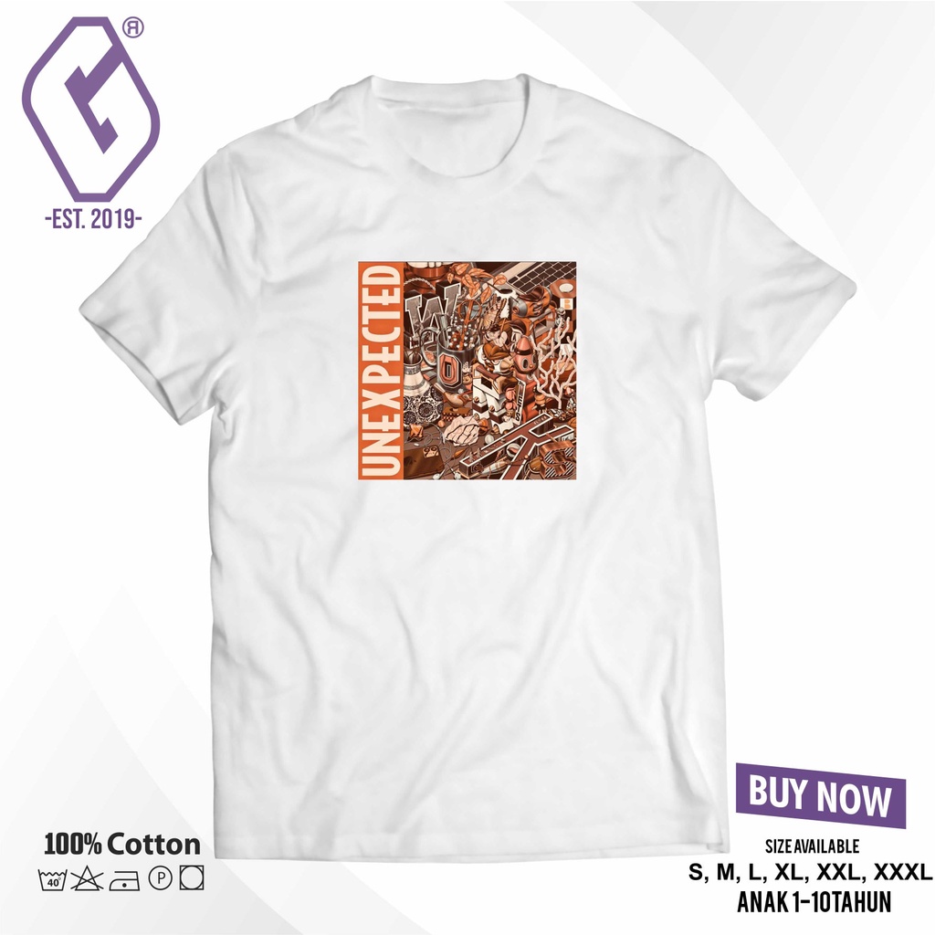 kaos distro unexpected / baju unexpected premium