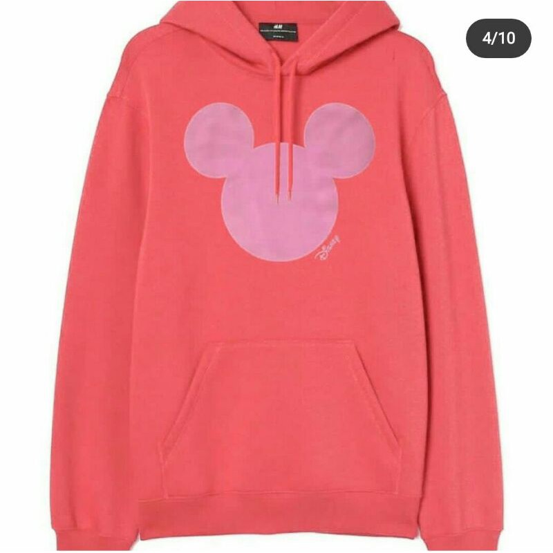 hoodie H&M X DISNEY MICKEY MOUSE peach