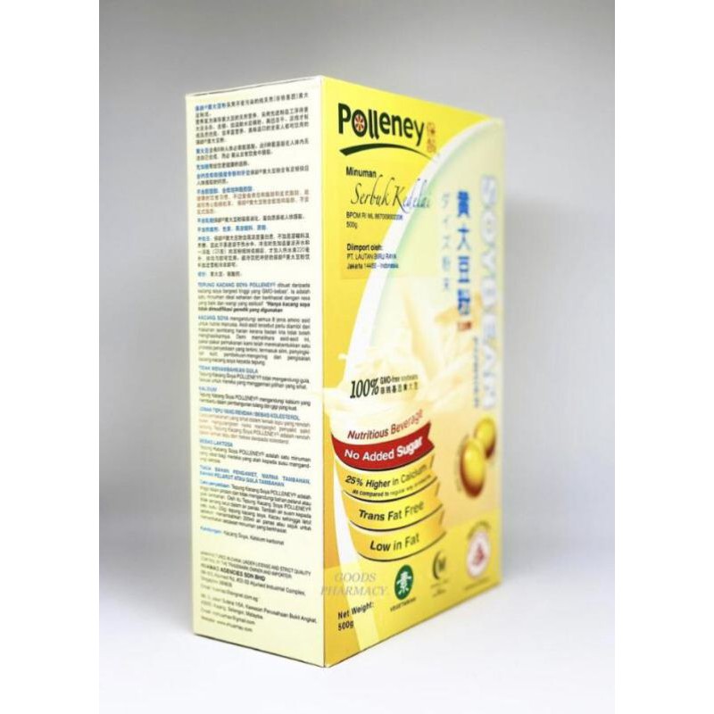 

Minuman Serbuk Kedelai Halal Polleney Vegetarian Soybean Powder(500gr)