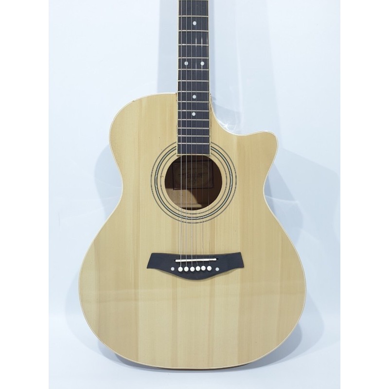 Gitar Akustik Elektrik Merk Taylor Natural Sunburst Jumbo Equalizer Tuner LC-PRENER String Trusrod