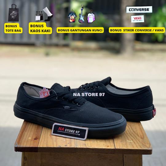 vans autentic full black premium quality grade original sneakers casual terbaru termurah terlaris