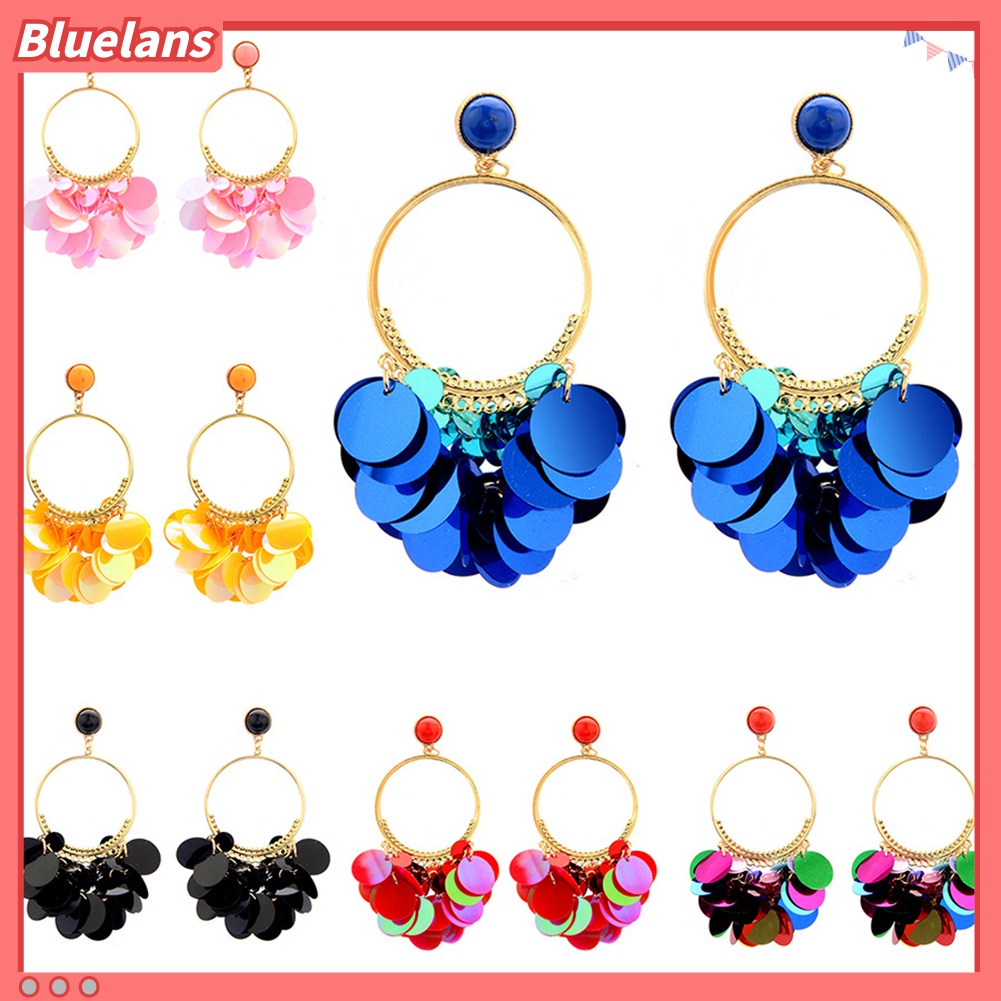 Anting Stud Hoop Juntai Gaya Bohemian Untuk Wanita