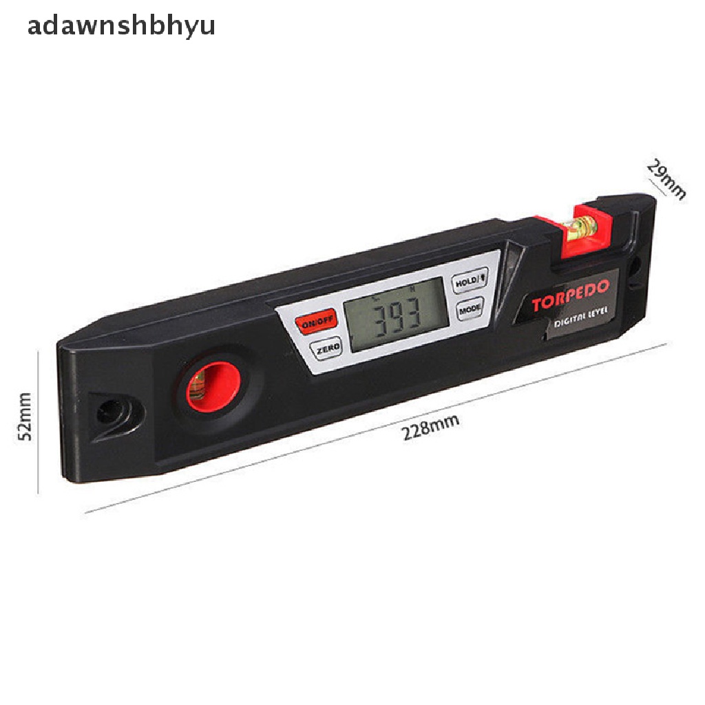 Adawnshbhyu LCD Digital Angle Finder Gauge Bevel Kotak Busur Derajat Inclinometer Waterpas