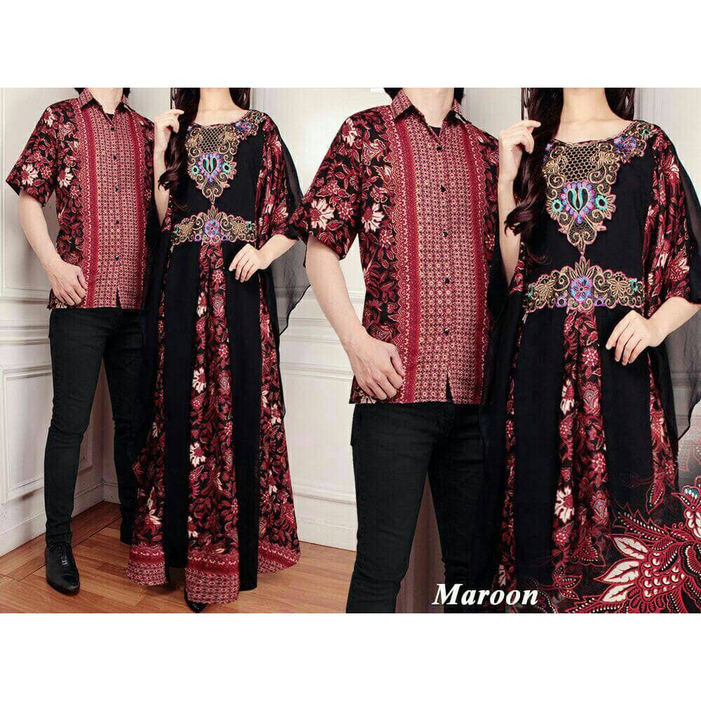 Baju pakaian Couple Batik Sutra RAFFI murah terbaru modern trendy